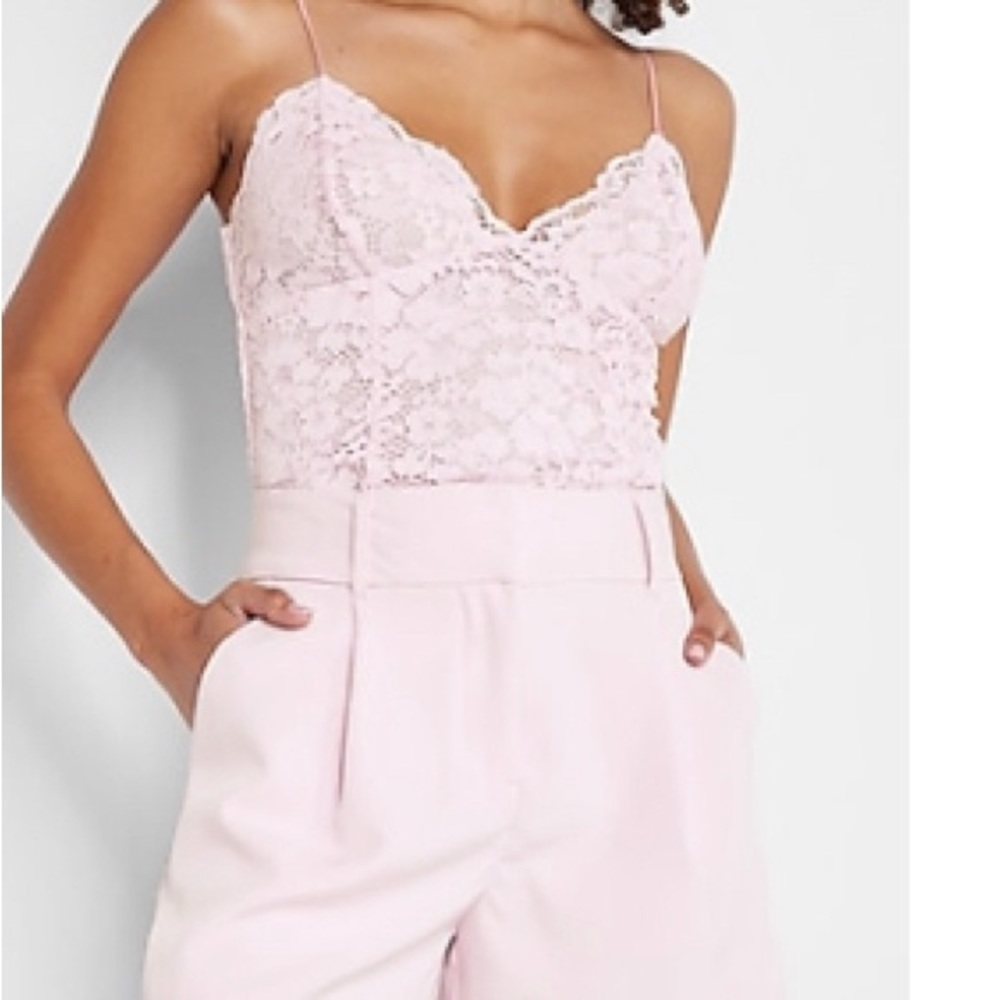 Express pink lace cami